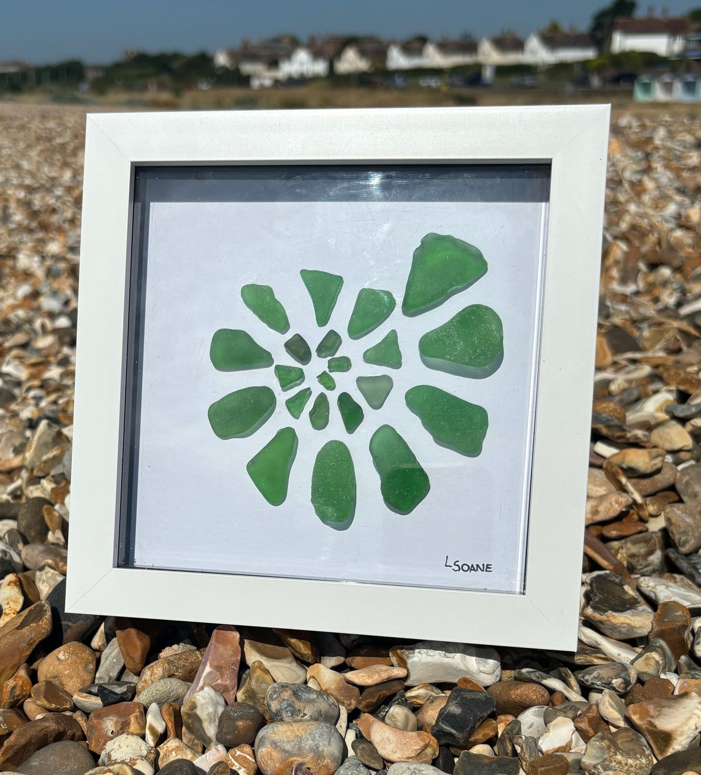 Ammonite using Green Sea-glass