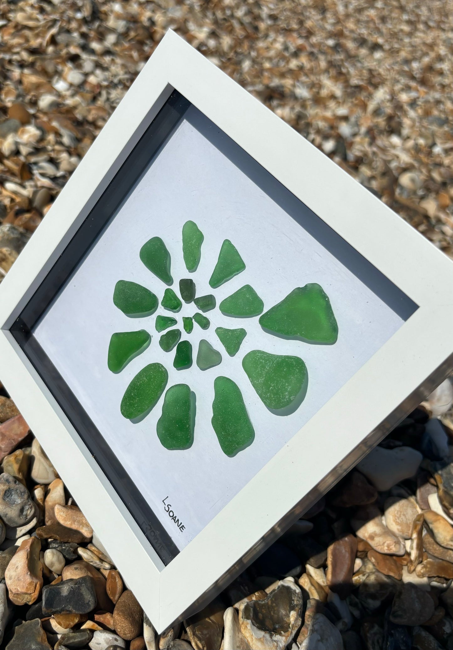 Ammonite using Green Sea-glass
