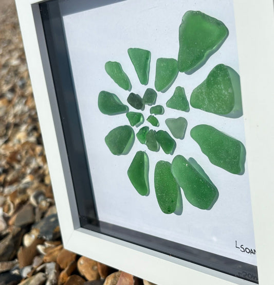 Ammonite using Green Sea-glass