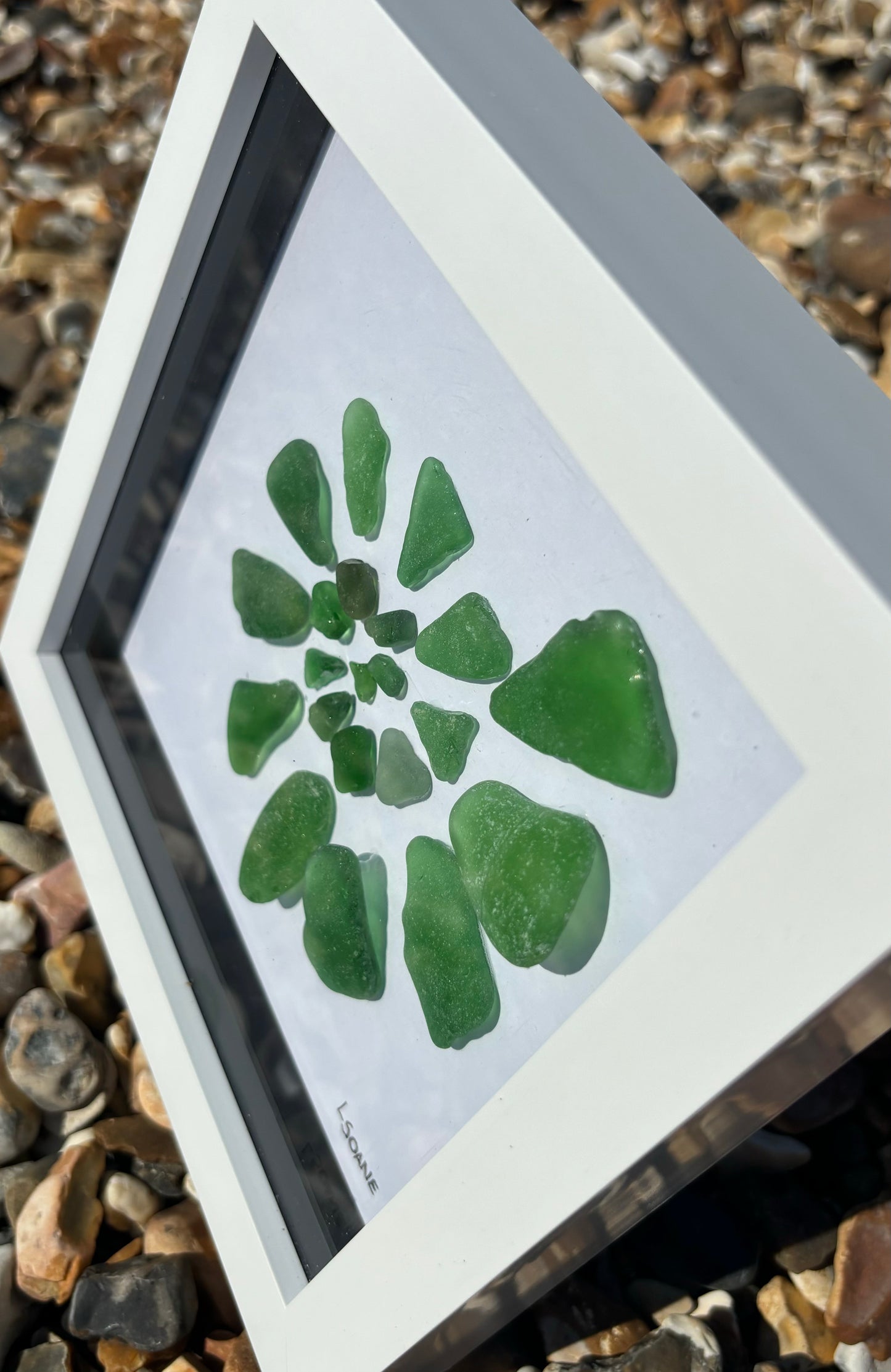 Ammonite using Green Sea-glass